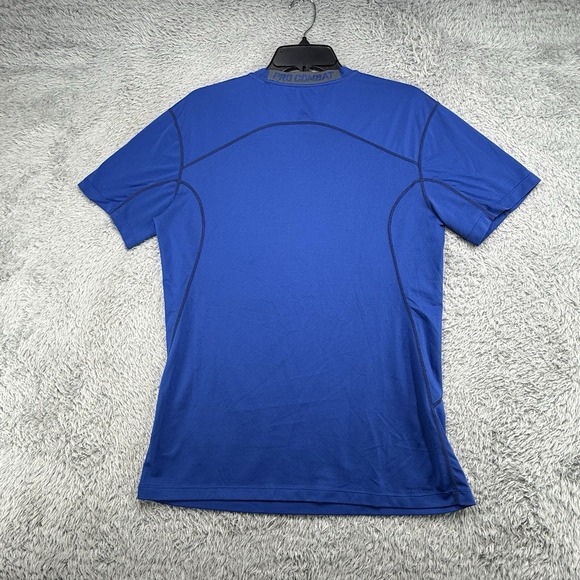 Nike Pro Combat Fitted Shirt Mens Size Medium‎ Dri Fit Blue - Picture 6 of 6